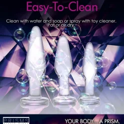 Prisms Erotic Glass Anal Starter Toys | Butt Plugs><noscript><img width=