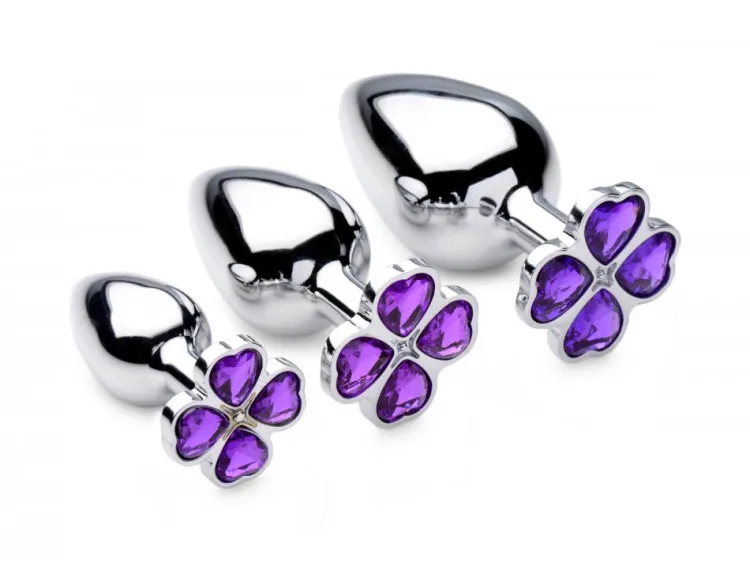 Booty Sparks Jewel Butt Plugs | Anal Starter Toys>3pc Flower Hearts Anal Plug Set