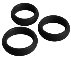 Master Series Travel Essentials | Penis Rings>3pc Silicone Cock Ring Set