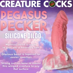 Creature Cocks Silicone Dildos | Harness Compatible Dildos>Pegasus Pecker Winged Silicone Dildo