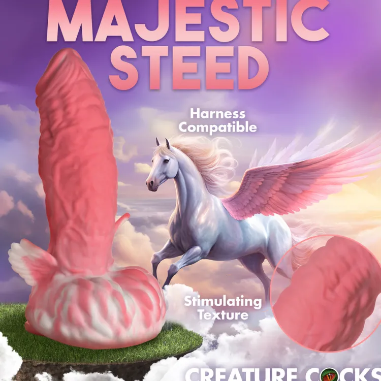 Creature Cocks Silicone Dildos | Harness Compatible Dildos>Pegasus Pecker Winged Silicone Dildo