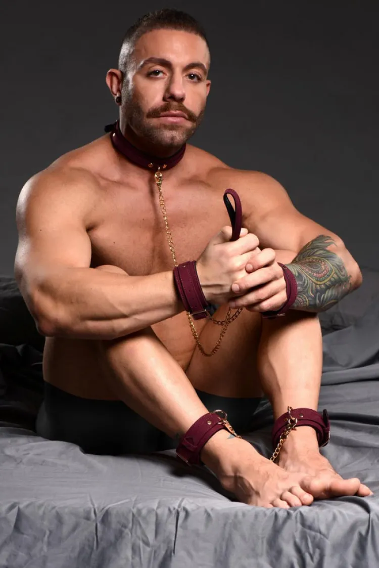 Master Series Leashes & Collars | Wrist & Ankle Cuffs>6 Piece Velvet Bondage Set