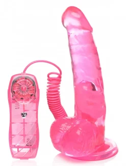 Trinity Vibes Vibrating Dildos | Insertable & Realistic Dildo Vibrators>Pink 7.5 Inch Suction Cup Vibrating Dildo