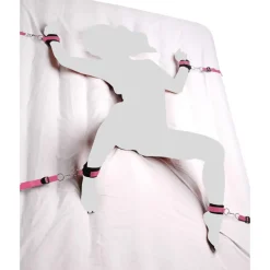 Frisky Sex Toy Kits & Collections | Wrist & Ankle Cuffs>Pink Bedroom Restraint Kit