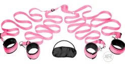 Frisky Sex Toy Kits & Collections | Wrist & Ankle Cuffs>Pink Bedroom Restraint Kit