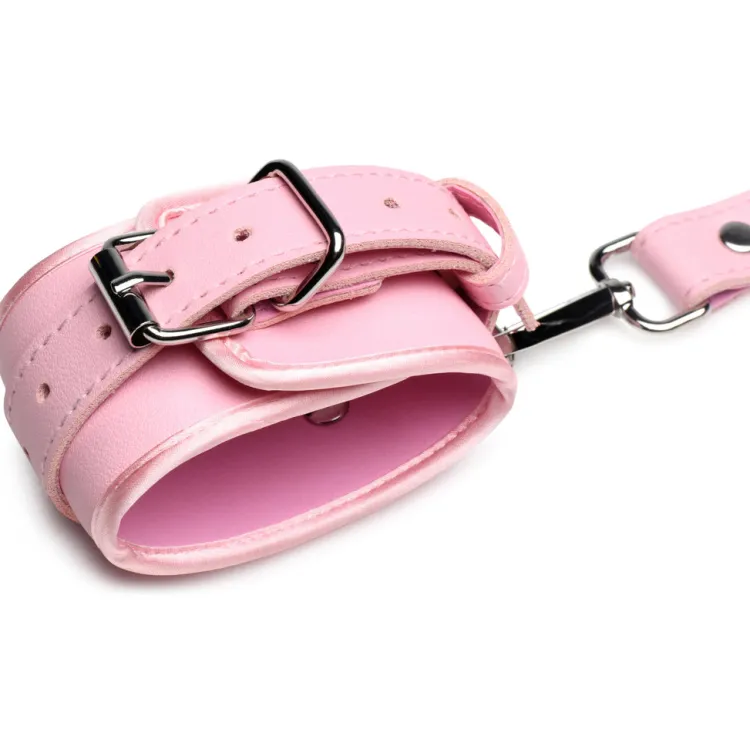STRICT Vibrating Panties & Lingerie | Masks & Dress-Up Accessories>Pink Bondage Thigh Harness with Bows