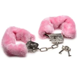 Trinity Vibes Sensation Play, Tools & Accessories | Wrist & Ankle Cuffs>Pink Fur-Lined Bondage Cuffs