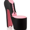 Master Series Sex Furniture, Swings, & More | Sex Furniture>Pink Stiletto Corset Throne Chair