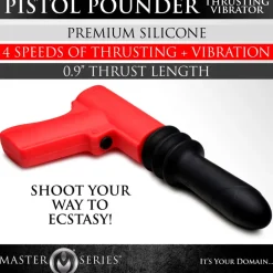 Master Series Silicone Dildos | Non-Representational Dildos>Pistola Pounder Thrusting Vibrator