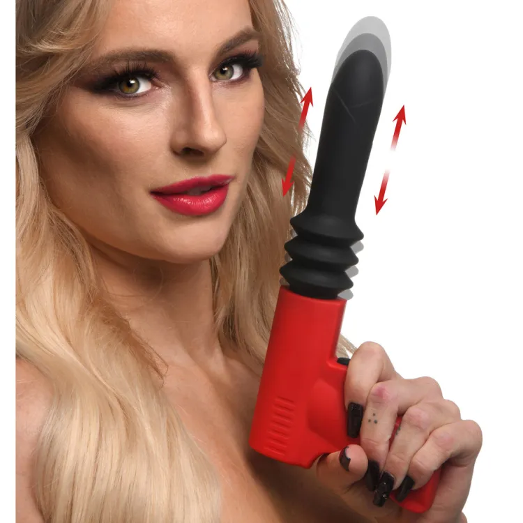 Master Series Silicone Dildos | Non-Representational Dildos>Pistola Pounder Thrusting Vibrator