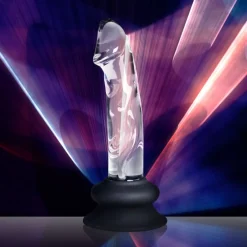 Pleasure Crystals Glass Dildos | Non-Representational Dildos>Glass Dildo w/ Silicone Base