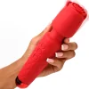 Bloomgasm Silicone Vibrators | Waterproof Vibrators>Pleasure Rose 10X Silicone Wand w/ Rose Attachment