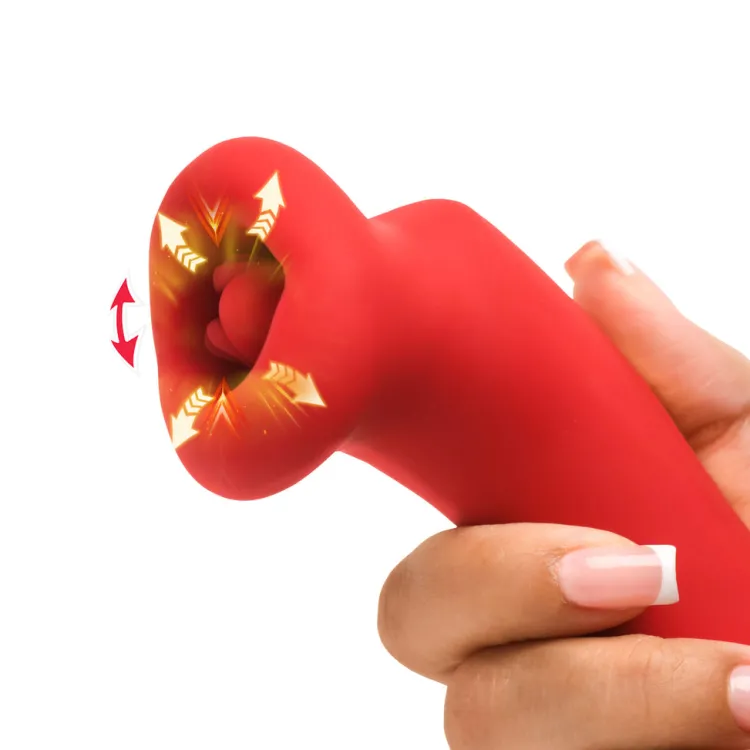 Lickgasm Waterproof Vibrators | Rechargeable Vibrators>Plump Kiss Sucking & Vibrating Clitoral Stimulator
