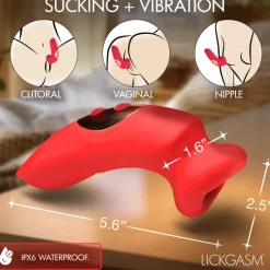 Lickgasm Waterproof Vibrators | Rechargeable Vibrators>Plump Kiss Sucking & Vibrating Clitoral Stimulator