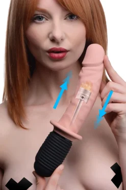 Master Series Silicone Dildos | Vibrating Dildos>Power Pounder Vibrating and Thrusting Silicone Dildo