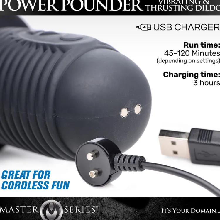 Master Series Luxury Toys | Silicone Dildos>Power Pounder Vibrating Silicone Auto-Thruster