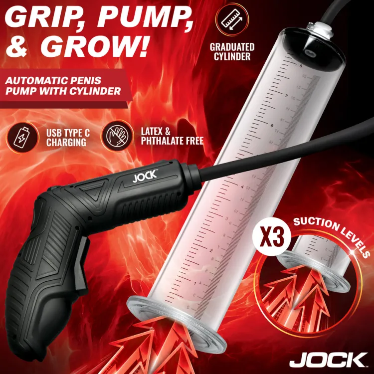 Jock Penis Pumps>Power Pumper Automatic Penis Pump with Cylinder