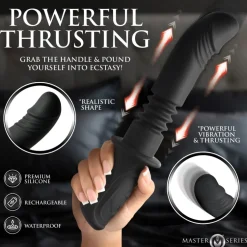 Master Series Vibrating Dildos | Insertable & Realistic Dildo Vibrators>Power Thrust Thrusting Silicone Vibrator