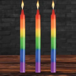 Master Series Sensation Play, Tools & Accessories>Pride Candles Rainbow Drip Candle Set of 3