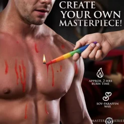 Master Series Sensation Play, Tools & Accessories>Pride Candles Rainbow Drip Candle Set of 3