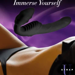 Strap U Anal Pegging Toys | Vibrating Dildos>Pro Rider 9X Vibrating Silicone Strapless Strap On with Remote Control