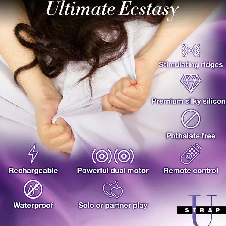 Strap U Anal Pegging Toys | Vibrating Dildos>Pro Rider 9X Vibrating Silicone Strapless Strap On with Remote Control