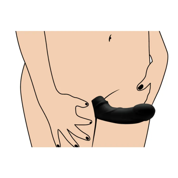 Strap U Anal Pegging Toys | Vibrating Dildos>Pro Rider 9X Vibrating Silicone Strapless Strap On with Remote Control