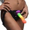 Strap U Anal Pegging Toys | Harness Compatible Dildos>Proud Rainbow Silicone Dildo with Harness