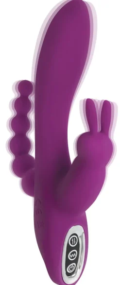 Curve Toys Dual Penetration Vibrators | Insertable & Realistic Dildo Vibrators>Quivers 10X Silicone G-spot Rabbit Vibrator