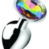 Booty Sparks Jewel Butt Plugs | Anal Starter Toys>Rainbow Prism Gem Anal Plug