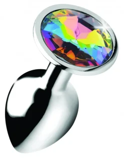 Booty Sparks Jewel Butt Plugs | Anal Starter Toys>Rainbow Prism Gem Anal Plug