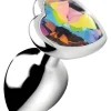 Booty Sparks Jewel Butt Plugs | Anal Starter Toys>Rainbow Prism Heart Anal Plug