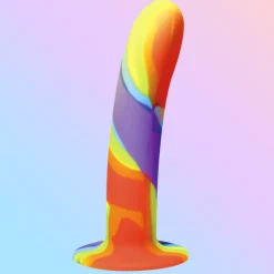 Simply Sweet Silicone Dildos | Harness Compatible Dildos>Rainbow Silicone Dildo