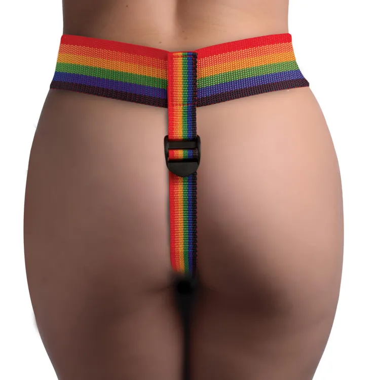Strap U Anal Pegging Toys>Rainbow Strap On Harness with Silicone O-Rings