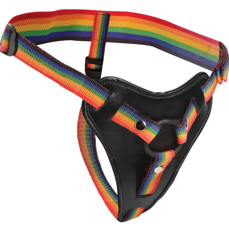 Strap U Anal Pegging Toys>Rainbow Strap On Harness with Silicone O-Rings