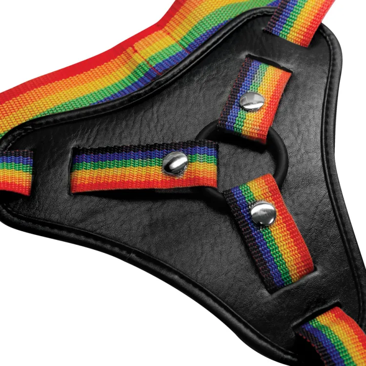 Strap U Anal Pegging Toys>Rainbow Strap On Harness with Silicone O-Rings