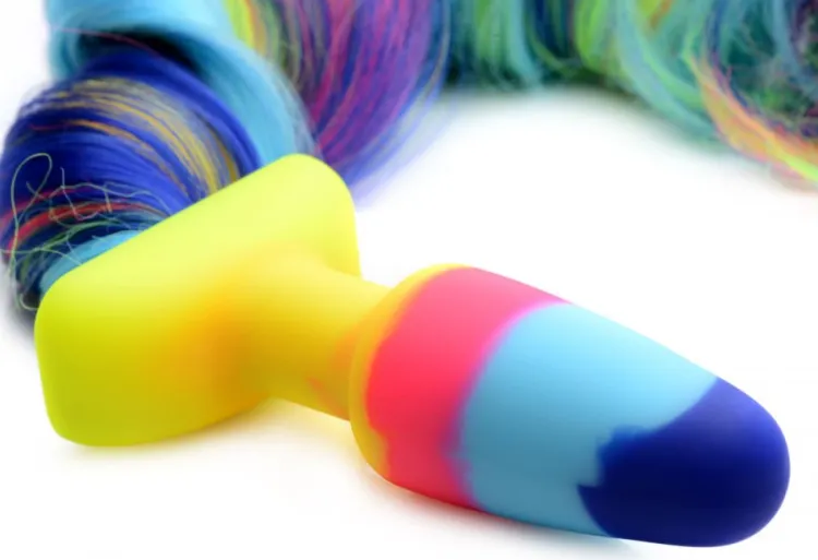 Tailz Butt Plug Tails | Butt Plugs>Rainbow Unicorn Tail Anal Plug