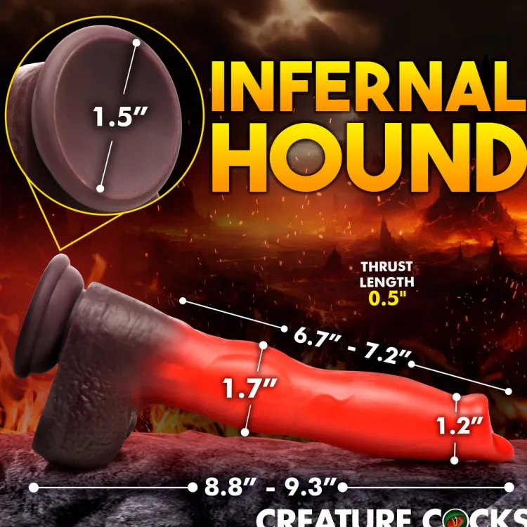 Creature Cocks Vibrating Dildos | Insertable & Realistic Dildo Vibrators>Ramming Hound Thrusting & Vibrating Silicone Dildo