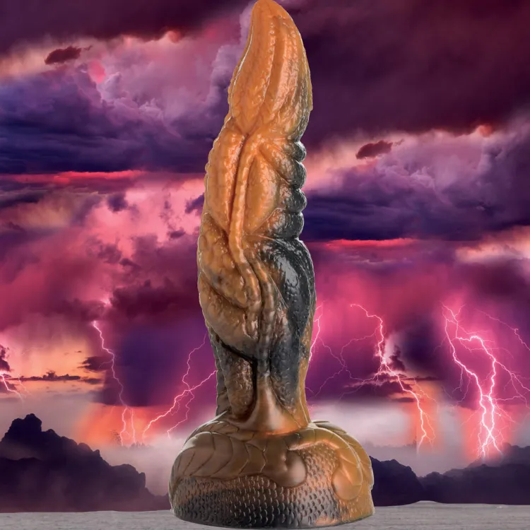 Creature Cocks Silicone Dildos | Non-Representational Dildos>Ravager Rippled Tentacle Silicone Dildo