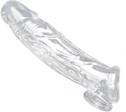 Size Matters Penis Extenders & Sleeves>Realistic Clear Penis Enhancer and Ball Stretcher