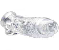 Size Matters Penis Extenders & Sleeves>Realistic Clear Penis Enhancer and Ball Stretcher