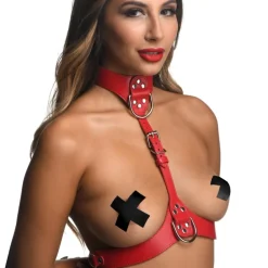 STRICT Vibrating Panties & Lingerie | Masks & Dress-Up Accessories>Red Female Chest Harness