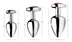 Booty Sparks Jewel Butt Plugs | Anal Starter Toys>Red Heart Gem Anal Plug Set