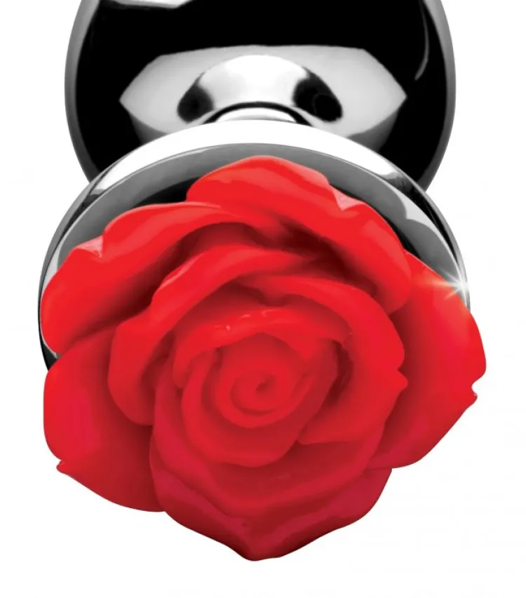 Booty Sparks Jewel Butt Plugs | Anal Starter Toys>Red Rose Anal Plug