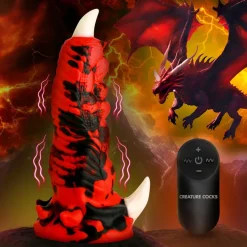 Creature Cocks Vibrating Dildos | Non-Representational Dildos>Red Talon Vibrating Silicone Dildo