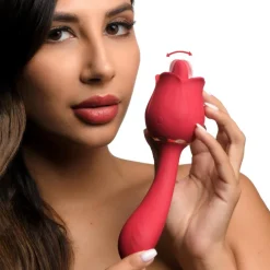 Bloomgasm Silicone Vibrators | Unique Vibrators>Regal Rose Licking Rose Vibrator