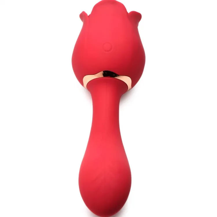 Bloomgasm Silicone Vibrators | Unique Vibrators>Regal Rose Licking Rose Vibrator