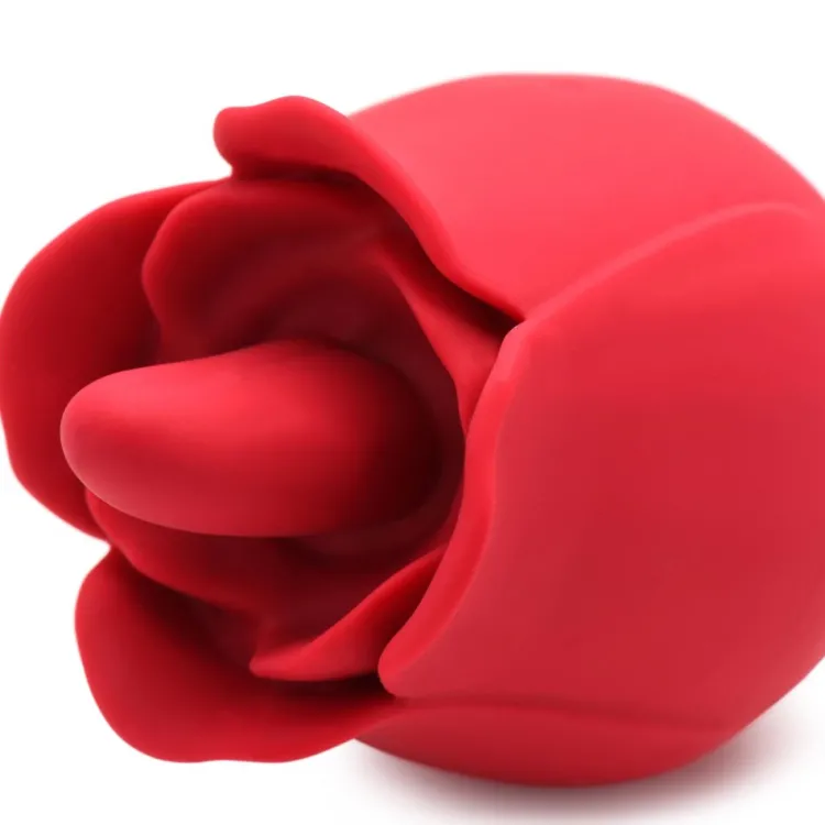 Bloomgasm Silicone Vibrators | Unique Vibrators>Regal Rose Licking Rose Vibrator