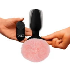 Tailz Sensation Play, Tools & Accessories | Butt Plug Tails>Remote Control Vibrating Pink Bunny Tail Anal Plug