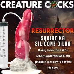 Creature Cocks Silicone Dildos>Resurrector Phoenix Squirting Silicone Dildo